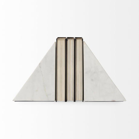 Sophia Marble Set Of Two Bookends by Mercana at Eve Furniture