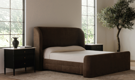 sophia queen bed - brown by Moe's Home at Eve Furniture