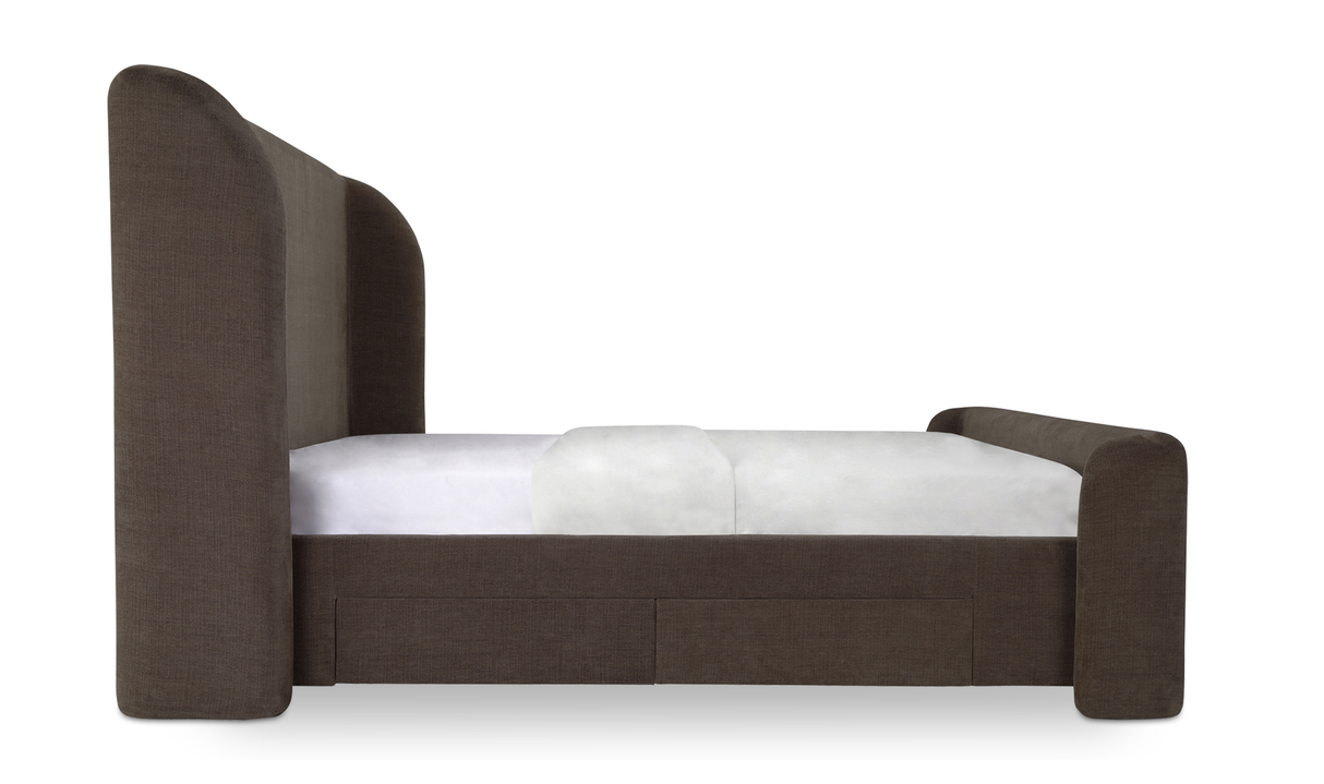 sophia queen bed - brown by Moe's Home at Eve Furniture