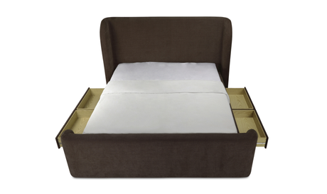 sophia queen bed - brown by Moe's Home at Eve Furniture