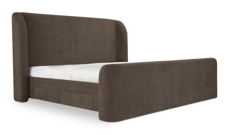sophia queen bed - brown by Moe's Home at Eve Furniture
