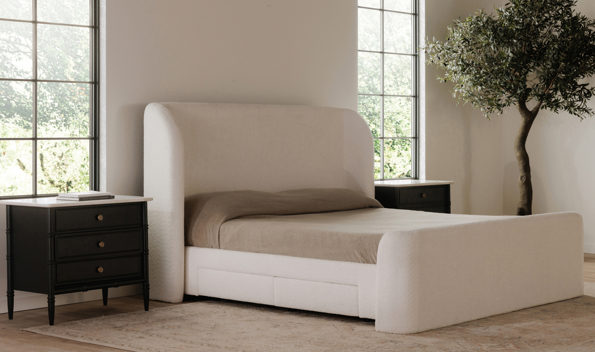 sophia queen bed - white by Moe's Home at Eve Furniture
