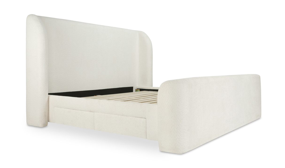 sophia queen bed - white by Moe's Home at Eve Furniture
