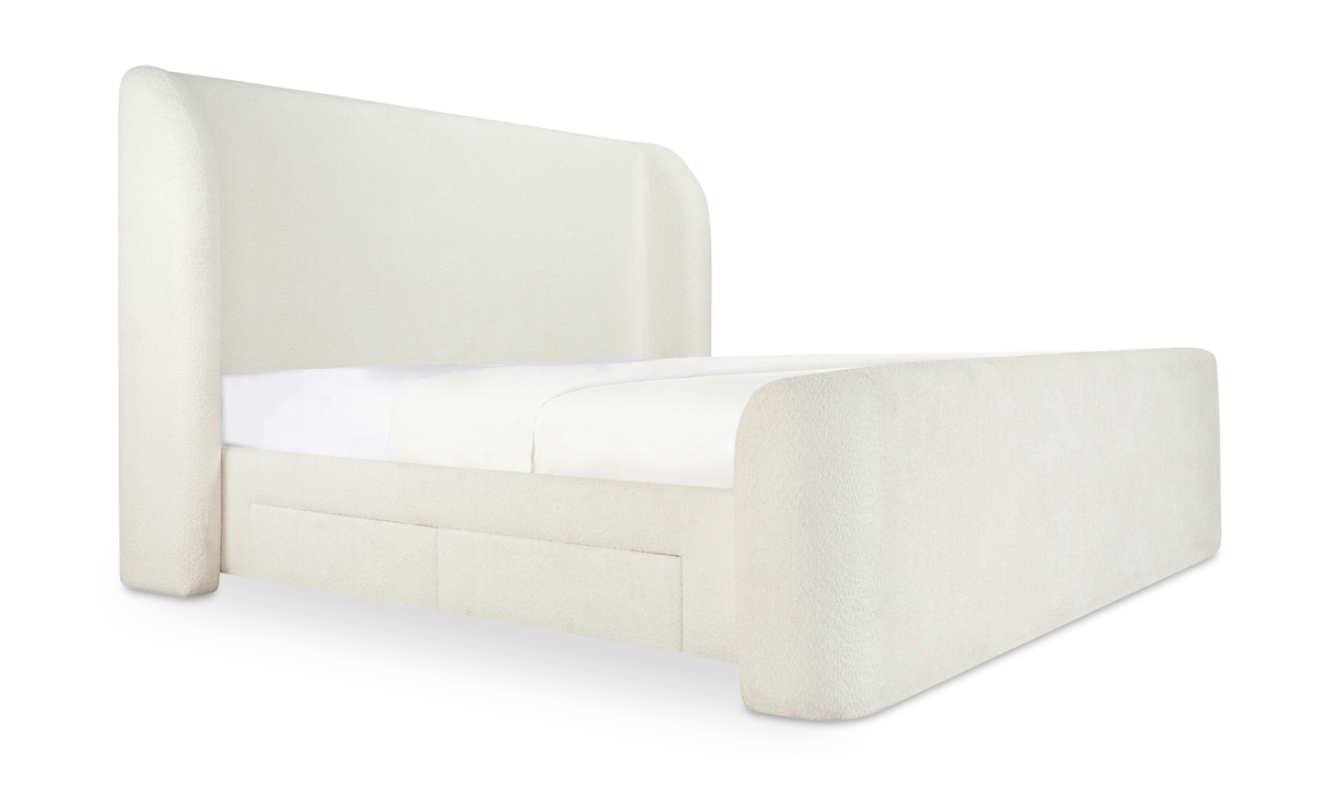 sophia queen bed - white by Moe's Home at Eve Furniture