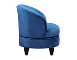 Sophia Swivel Accent Chair, Blue Velvet