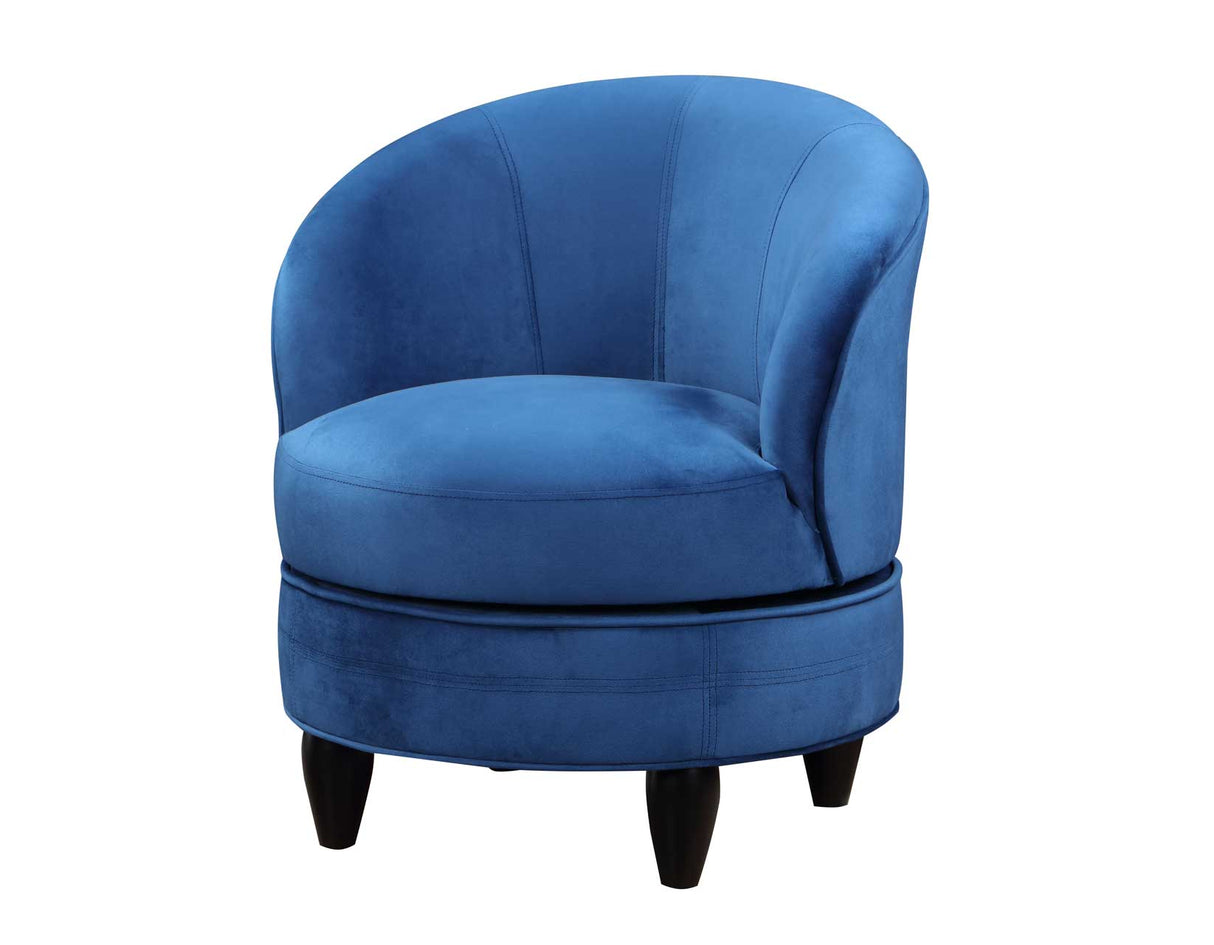 Sophia Swivel Accent Chair, Blue Velvet