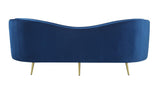 Sophia Upholstered Camel Back Sofa Blue