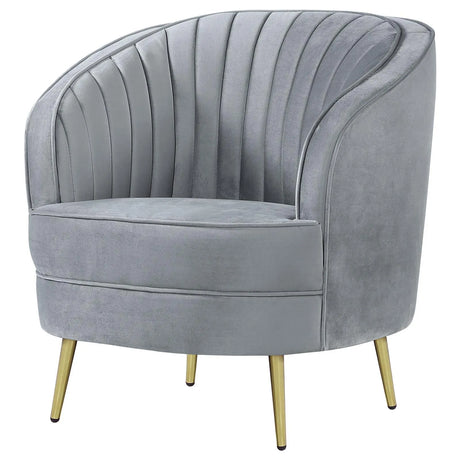 Sophia Upholstered Chair Gray/Gold by Coaster at Eve Furniture