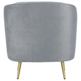 Sophia Upholstered Chair Gray/Gold by Coaster at Eve Furniture