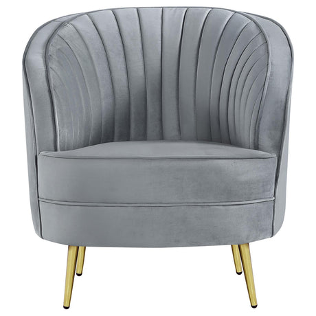 Sophia Upholstered Chair Gray/Gold by Coaster at Eve Furniture