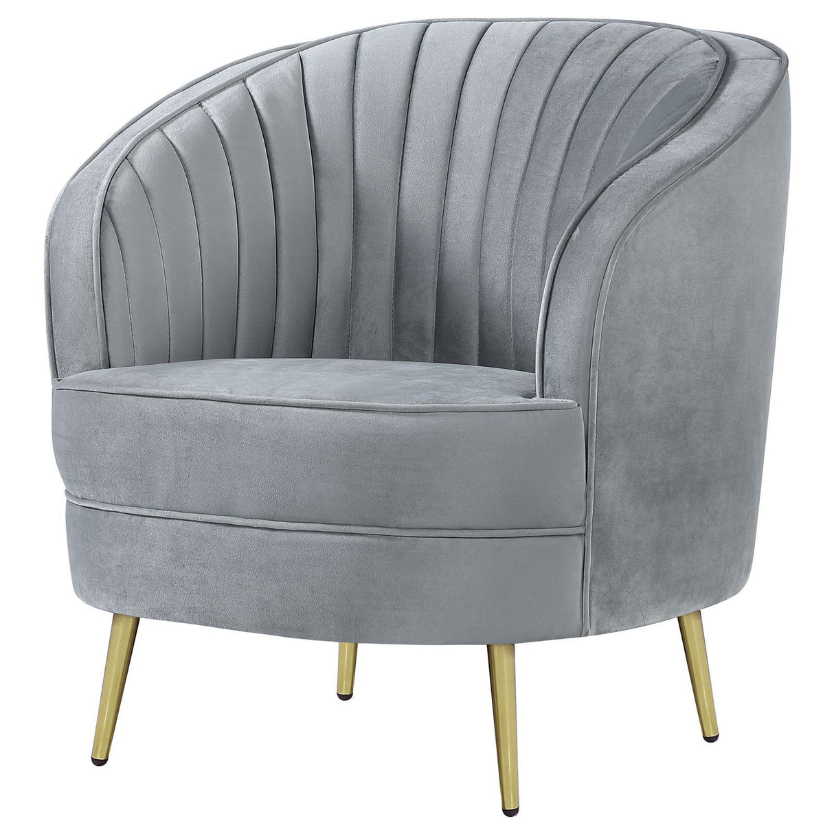 Sophia Upholstered Chair Gray/Gold by Coaster at Eve Furniture