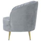 Sophia Upholstered Chair Gray/Gold by Coaster at Eve Furniture