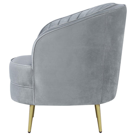 Sophia Upholstered Chair Gray/Gold by Coaster at Eve Furniture