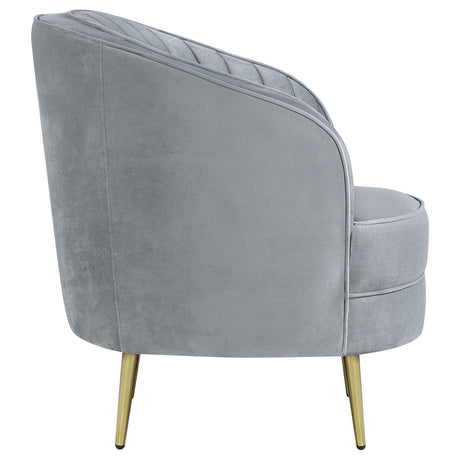 Sophia Upholstered Chair Gray/Gold by Coaster at Eve Furniture