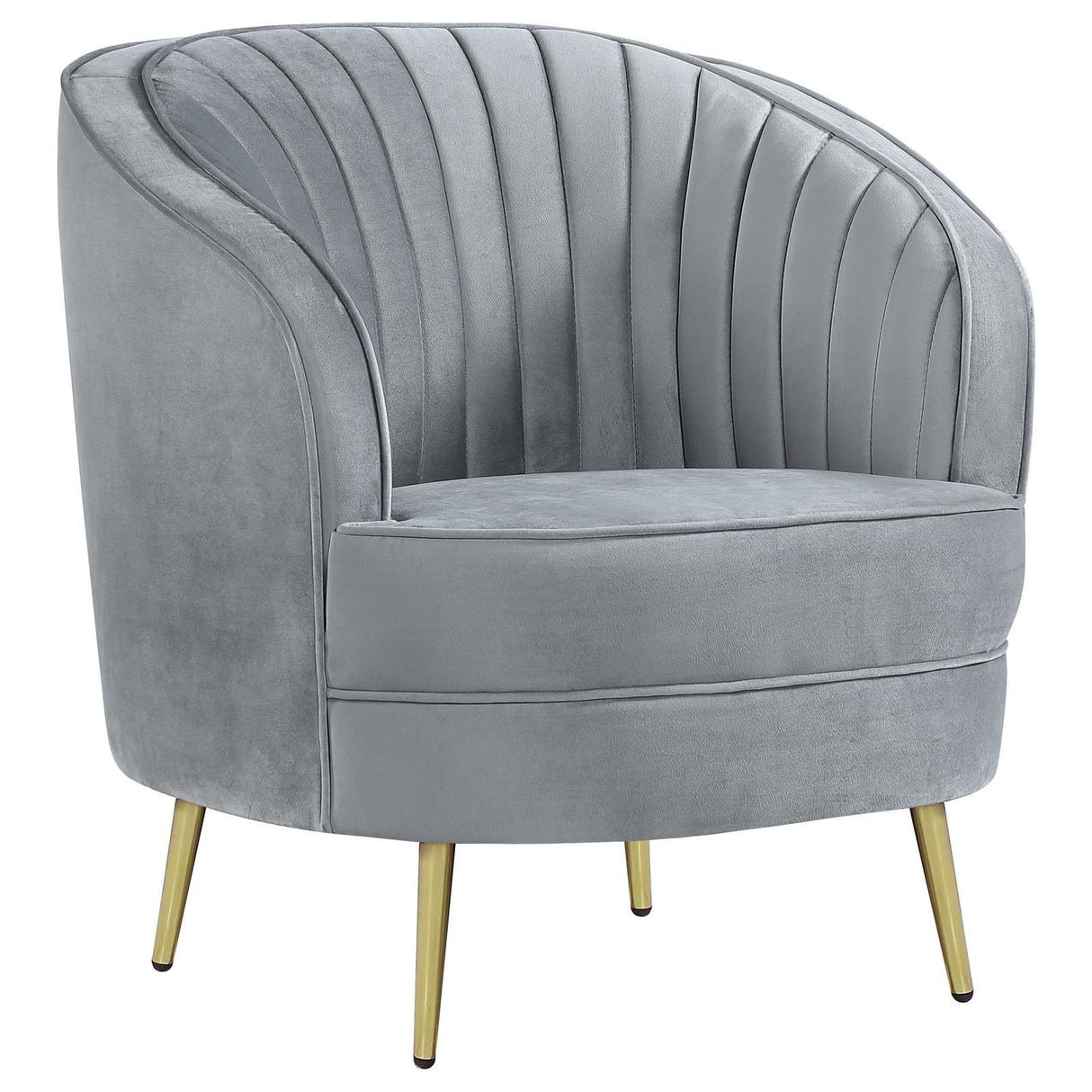 Sophia Upholstered Chair Gray/Gold by Coaster at Eve Furniture