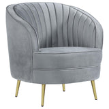Sophia Upholstered Chair Gray/Gold by Coaster at Eve Furniture