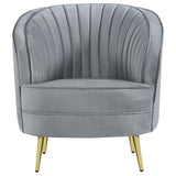 Sophia Upholstered Chair Gray/Gold