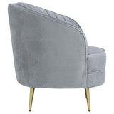 Sophia Upholstered Chair Gray/Gold