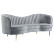 Sophia Upholstered Channel Tufted Sofa Grey by Coaster at Eve Furniture