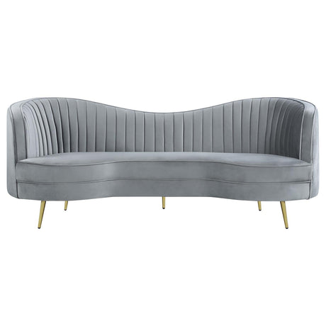 Sophia Upholstered Channel Tufted Sofa Grey by Coaster at Eve Furniture