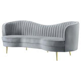 Sophia Upholstered Channel Tufted Sofa Grey by Coaster at Eve Furniture