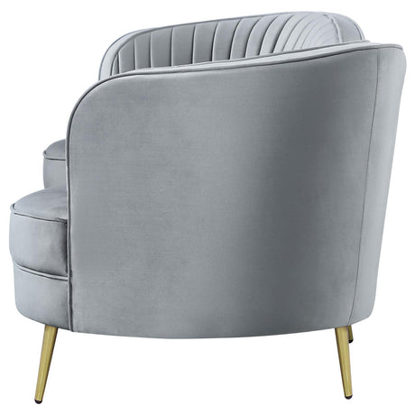 Sophia Upholstered Channel Tufted Sofa Grey by Coaster at Eve Furniture