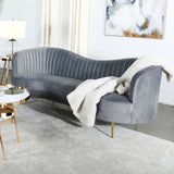 Sophia Upholstered Channel Tufted Sofa Grey by Coaster at Eve Furniture