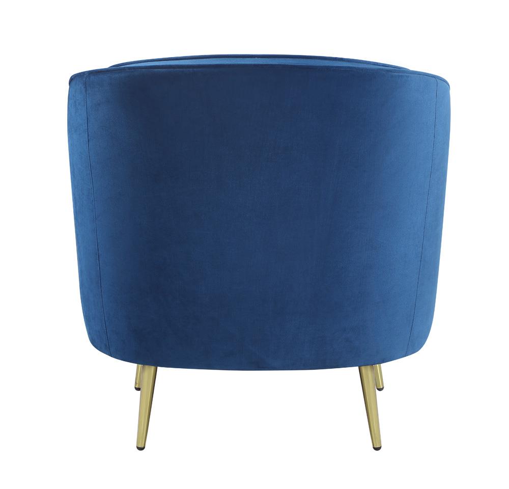 Sophia Upholstered Vertical Channel Tufted Chair Blue