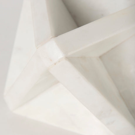 Sophia White Marble Decor Stand by Mercana at Eve Furniture