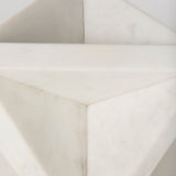 Sophia White Marble Decor Stand by Mercana at Eve Furniture
