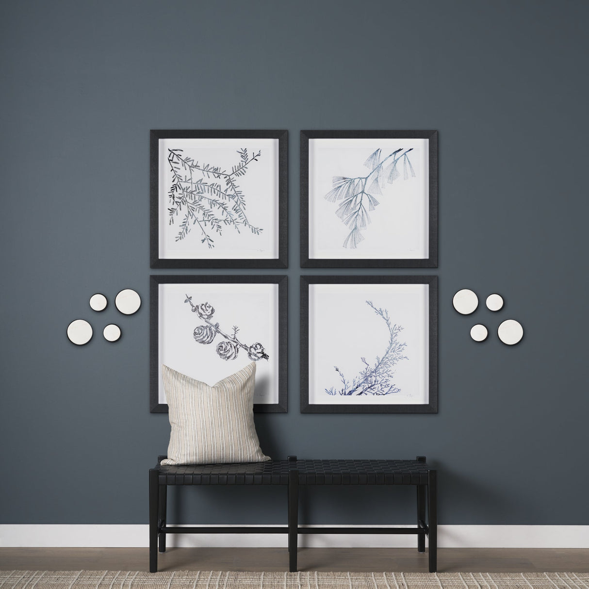 Sophia White Marble Set of 2 Wall Hooks by Mercana at Eve Furniture