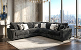 Sophie Charcoal Corduroy Oversized Sectional by Happy Homes at Eve Furniture