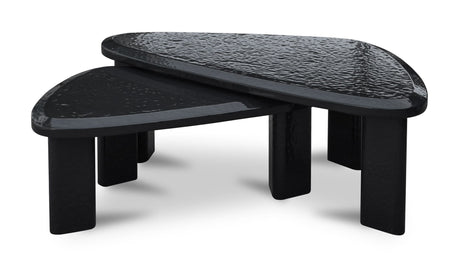 Sophie Outdoor Nesting Table Set Charcoal Lacquer by Moe's Home at Eve Furniture
