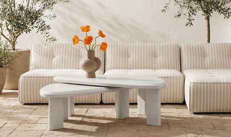 Sophie Outdoor Nesting Table Set Cream Lacquer by Moe's Home at Eve Furniture
