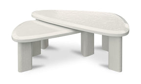 Sophie Outdoor Nesting Table Set Cream Lacquer by Moe's Home at Eve Furniture