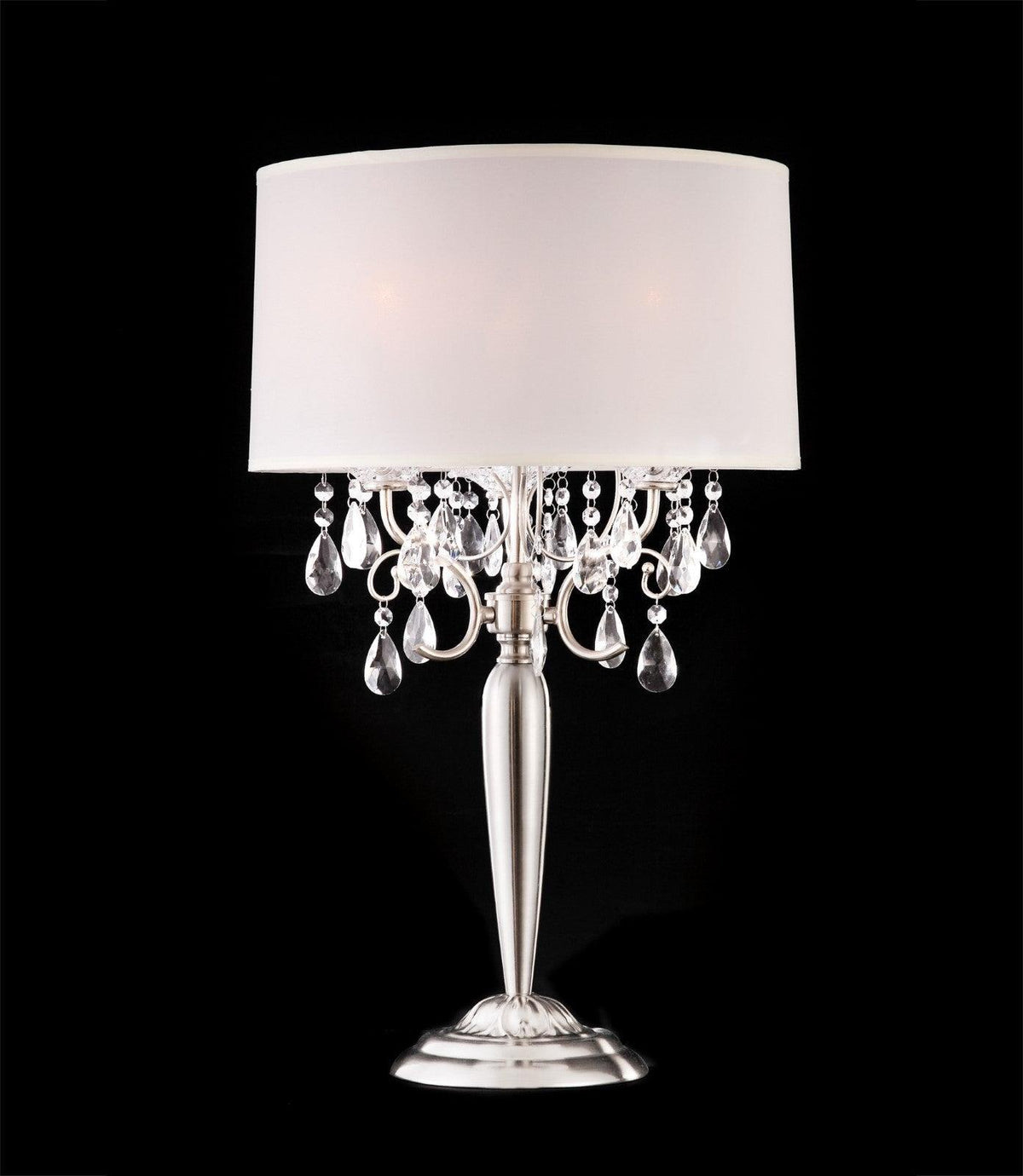 Sophy White/Chrome Table Lamp by Furniture of America at Eve Furniture