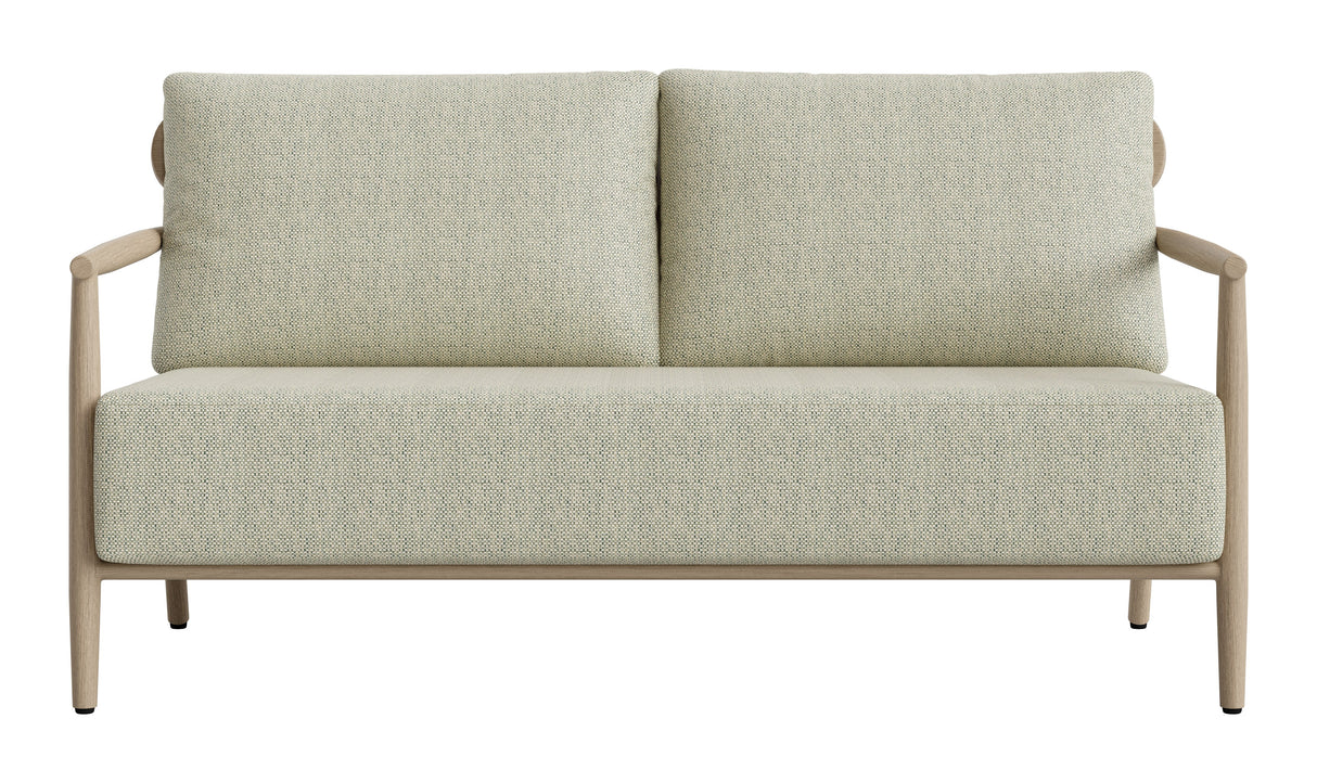 Sora Green Outdoor Loveseat by Zuomod at Eve Furniture