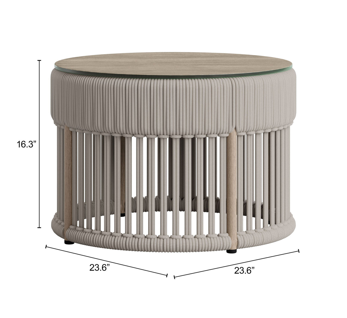 Sora Natural Outdoor Coffee Table by Zuomod at Eve Furniture