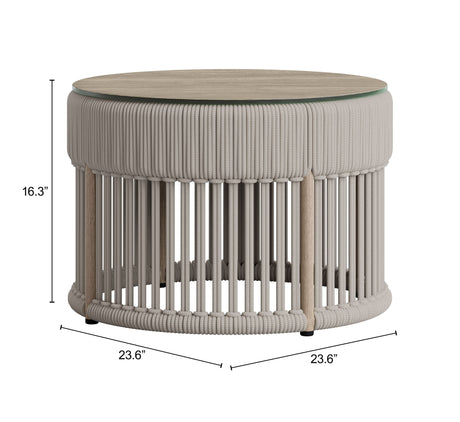 Sora Natural Outdoor Coffee Table by Zuomod at Eve Furniture