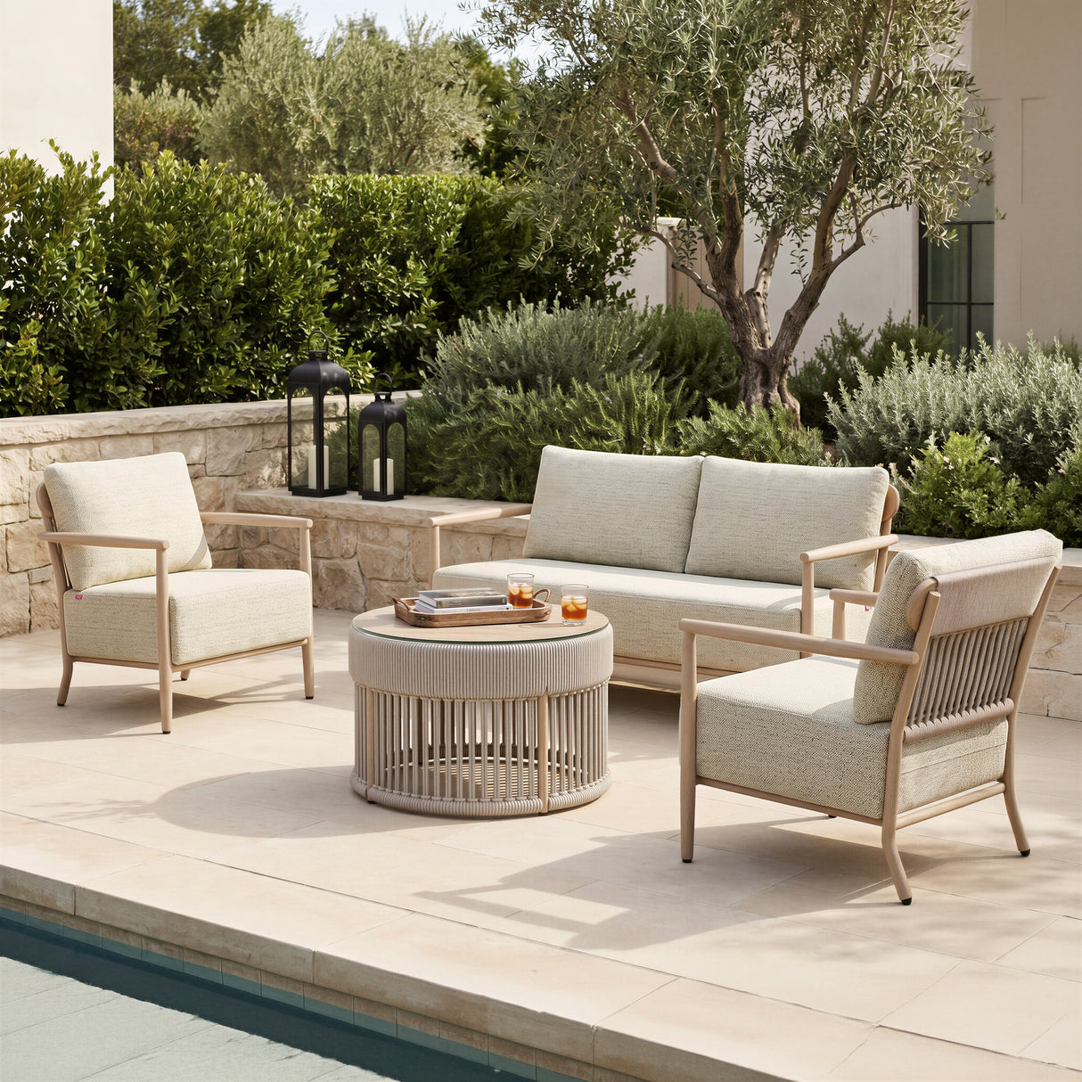 Sora Natural Outdoor Coffee Table by Zuomod at Eve Furniture