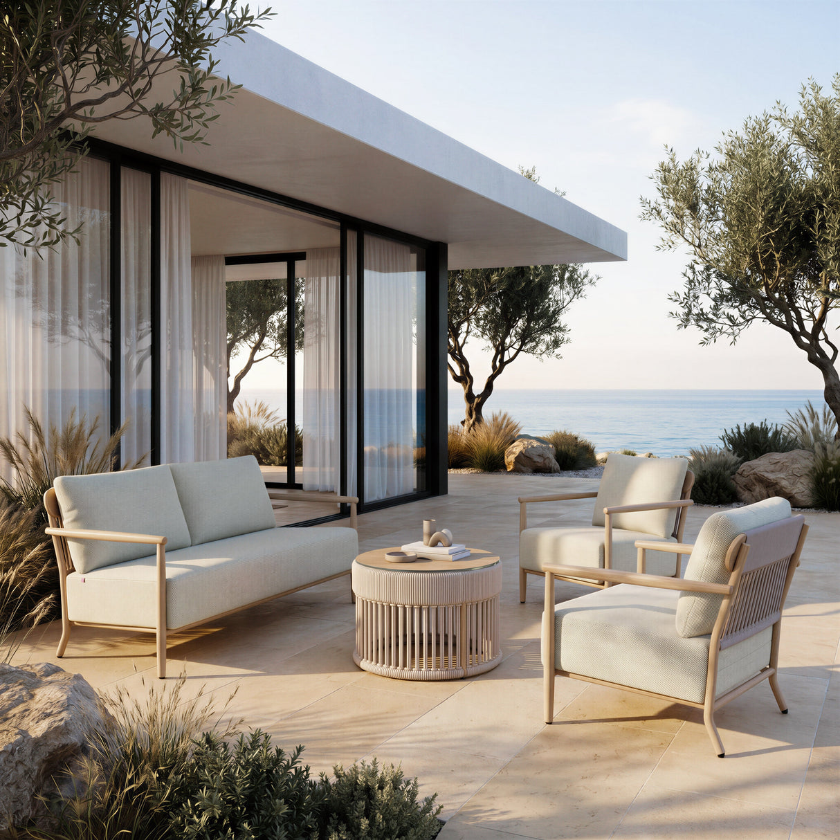 Sora Natural Outdoor Coffee Table by Zuomod at Eve Furniture
