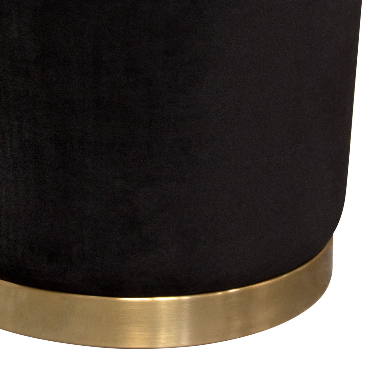 Sorbet Black Round Accent Ottoman by Diamond Sofa at Eve Furniture