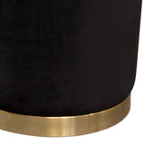 Sorbet Black Round Accent Ottoman by Diamond Sofa at Eve Furniture