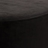 Sorbet Black Round Accent Ottoman by Diamond Sofa at Eve Furniture