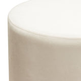 Sorbet Cream Round Accent Ottoman by Diamond Sofa at Eve Furniture