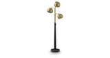 Sorcha Gold Finish/Black Floor Lamp by Ashley at Eve Furniture