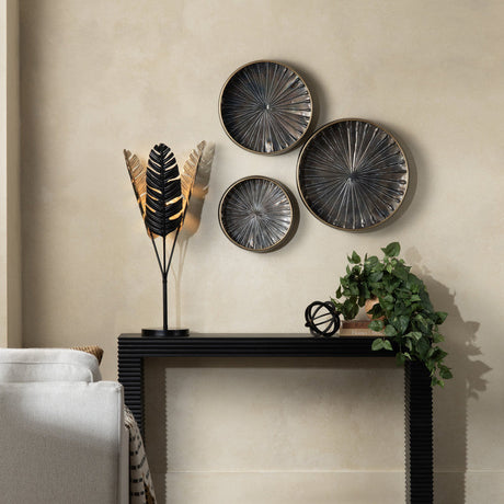 Soren Black/Gold Table Lamp by Crestview at Eve Furniture