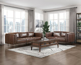 Soren Brown Loveseat by Homelegance at Eve Furniture