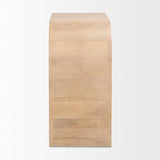 Sorina Reverse Fluted Light Brown Wood Accent Cabinet by Mercana at Eve Furniture