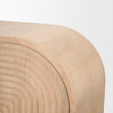 Sorina Reverse Fluted Light Brown Wood Accent Cabinet by Mercana at Eve Furniture